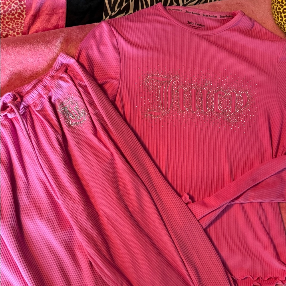 Juicy Couture Vibrant Pink PANTS!!! PANTS ONLY - Picture 2 of 3